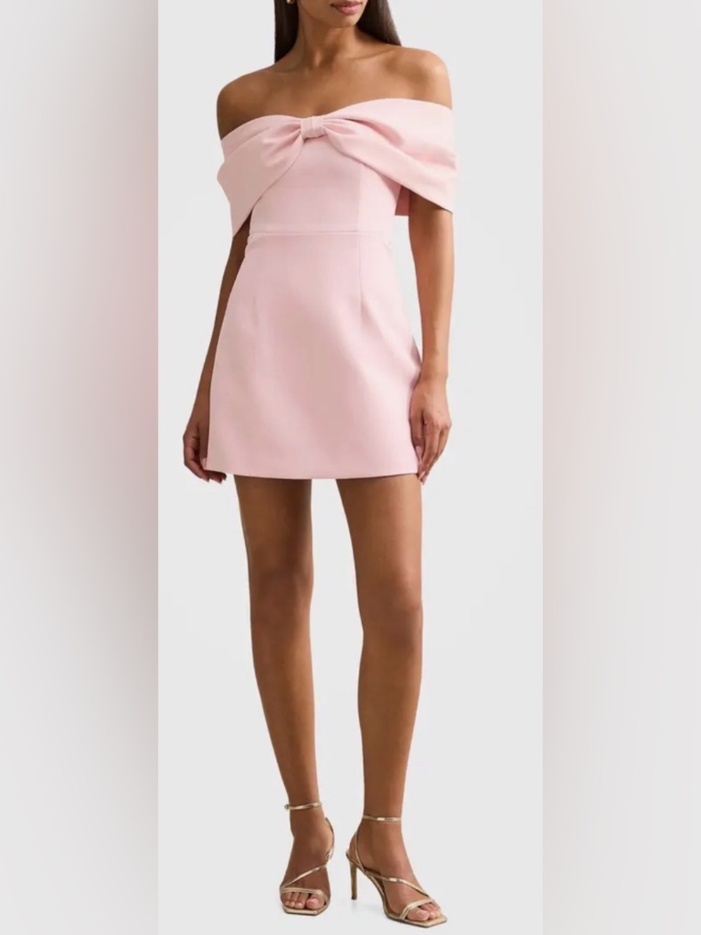 NEW EVER NEW Scottie Off the Shoulder Bow Minidress Sz 0